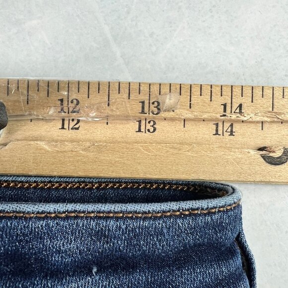 American Eagle Jeans Women 28x34* High Rise Skinny Kick Boot Blue Denim Tag 2 XL - Picture 16 of 16
